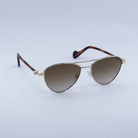 🕶️ New Moncler ML0058 32G Sunglasses - Gold/Havana Frame, Brown Lenses - Picture 1 of 11